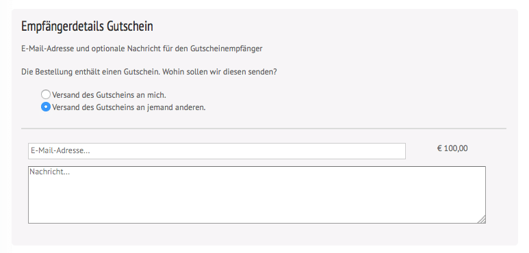 Wer soll den Gutschein erhalten?