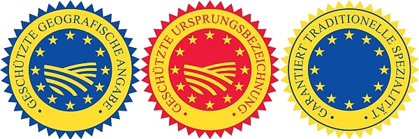 Die drei EU Schutzsiegel