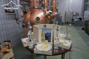 Edelbrand Verkostung mit Käse