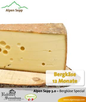 Bergkäse Special Alpen Sepp 3.0, Bergkäse mild und Bergkäse würzig