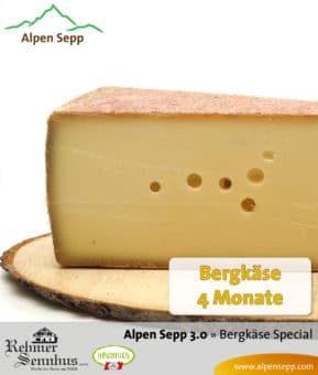 Bergkäse Special Alpen Sepp 3.0, Bergkäse mild und Bergkäse würzig