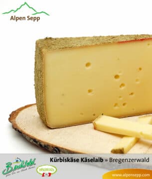Heumilch Kürbiskäse Käselaib
