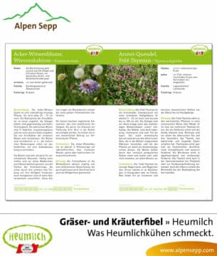 Heumilch Fibel - Lesebuch: Gräserfibel Kräuterfibel, was Heumilchkühen schmeckt