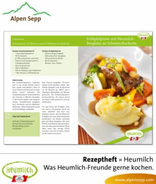 Rezeptheft Heumilch: Was Heumilch Freunde gerne kochen