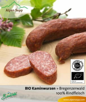 100% BIO Rindfleisch Kaminwurzen
