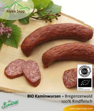 100% BIO Rindfleisch Kaminwurzen