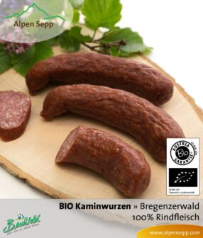 100% BIO Rindfleisch Kaminwurzen
