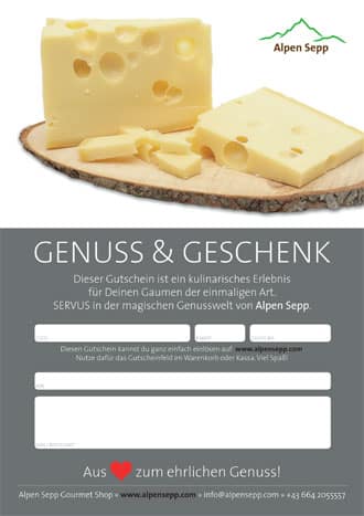 Gutschein Emmentaler Design