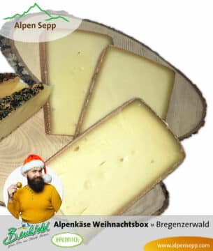 Rehmer Alpenkäse Weihnachtsbox mit 6 Käsesorten