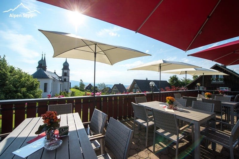Gasthof Kreuz Bildstein Sonnenterrasse
