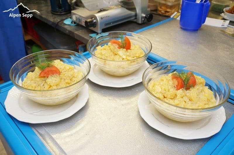 Käsespätzle Test Gasthof Kreuz Bildstein - Kartoffelsalat