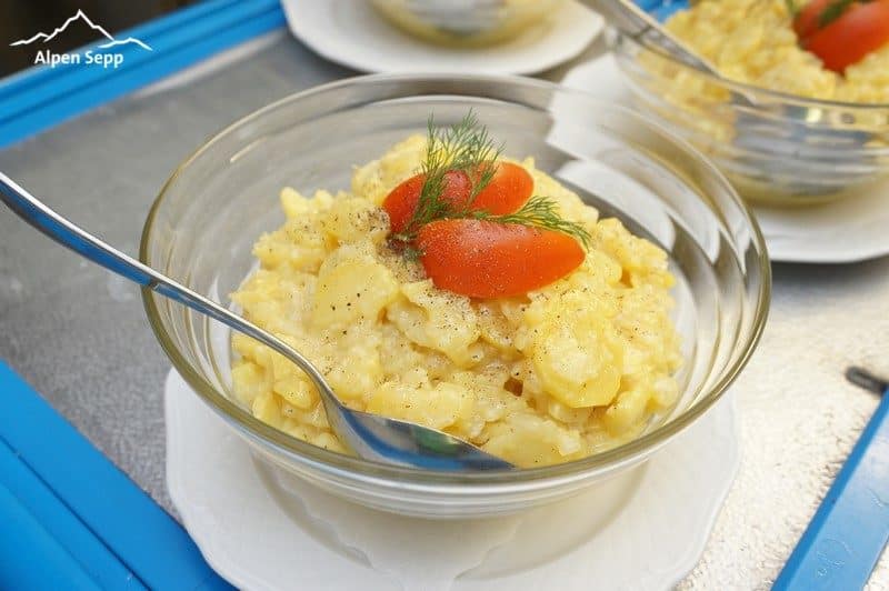 Käsespätzle Test Gasthaus Kreuz Bildstein Kartoffelsalat