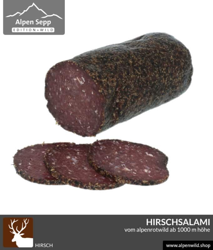 Alpenwild Hirschsalami im www.alpenwild.shop