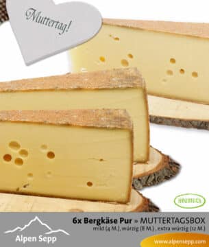 6x Bergkäse Pur » MUTTERTAGSBOX 2018