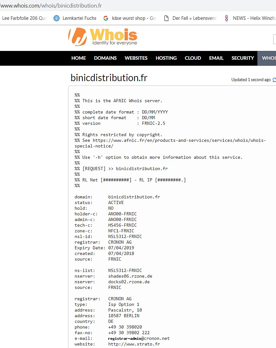 whois binicdistribution