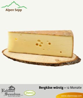 Bergkäse Spezialität, extra würziger Geschmack