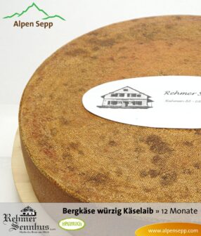 Extra würziger Bergkäse Laib - 12 Monate gereift