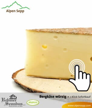 Bergkäse, extra würziger Geschmack - 12 Monate alt - Sofortkauf