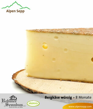 Heumilch Bergkäse, würzig - 8 Monate gelagert