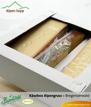 Geschenkbox Alpengruß - Bergkäse und Schnittkäse