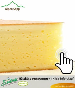 Heumilch Rässkäse, trocken gereift - Sofortkauf