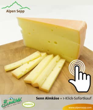 Heumilch Sennkäse, extra würzig, zum Sofortkauf
