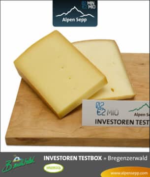 Bergkäse der 2m2m Investoren Testbox