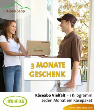 3 Monate Abo - 1 kg Käsebox als Überraschung