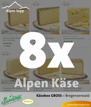 Große Käsebox - 8 Käsesorten