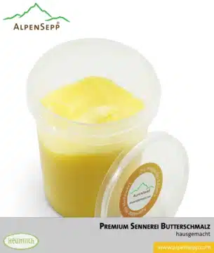 Premium Sennerei Butterschmalz | Butterreinfett bzw. Ghee | hausgemacht | 430 Gramm aus Heumilch® 6 Premium Sennerei Butterschmalz, Butterreinfett bzw. Ghee | hausgemacht | 430 Gramm
